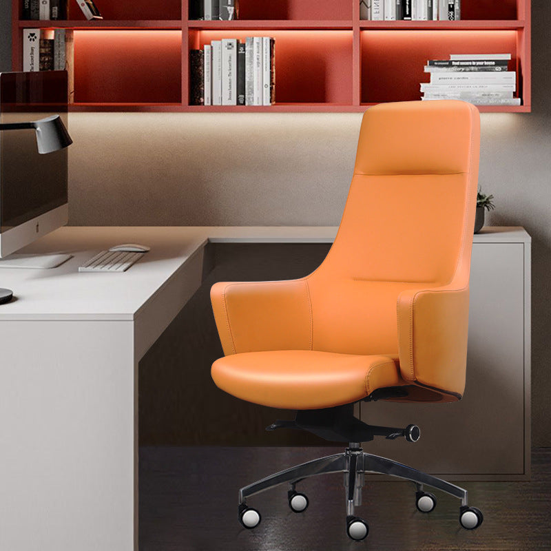 Faux Leather Managers Chair Arms Included Executive Chair for Office Clearhalo 'furn' 'furn_office_chair' 'Furniture' 'Office Chairs' 'Office Furniture' 'office_chair' 6028431