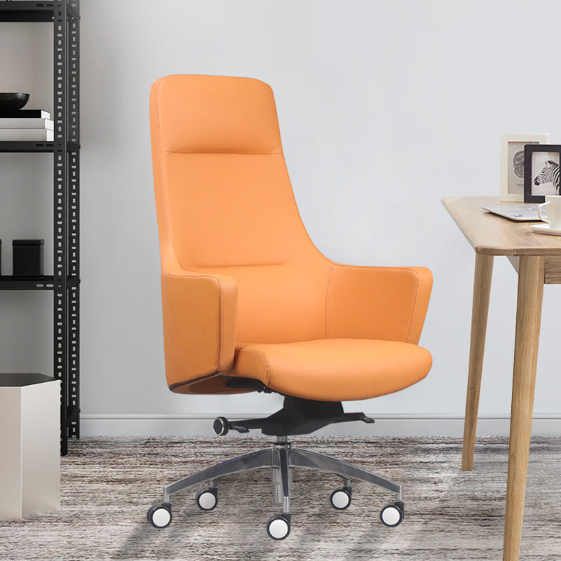 Faux Leather Managers Chair Arms Included Executive Chair for Office Clearhalo 'furn' 'furn_office_chair' 'Furniture' 'Office Chairs' 'Office Furniture' 'office_chair' 6028432