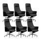 Faux Leather Managers Chair Arms Included Executive Chair for Office Black 6 Piece Set Clearhalo 'furn' 'furn_office_chair' 'Furniture' 'Office Chairs' 'Office Furniture' 'office_chair' 6028434