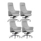 Faux Leather Managers Chair Arms Included Executive Chair for Office Grey 4 Piece Set Clearhalo 'furn' 'furn_office_chair' 'Furniture' 'Office Chairs' 'Office Furniture' 'office_chair' 6028443