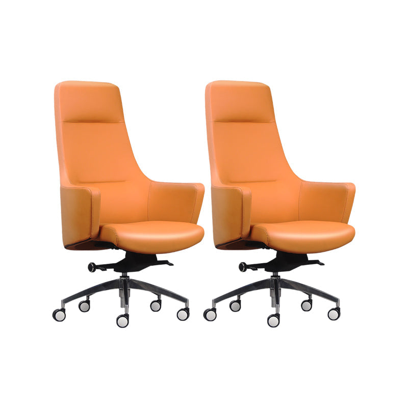 Faux Leather Managers Chair Arms Included Executive Chair for Office Khaki 2 Piece Set Clearhalo 'furn' 'furn_office_chair' 'Furniture' 'Office Chairs' 'Office Furniture' 'office_chair' 6028447