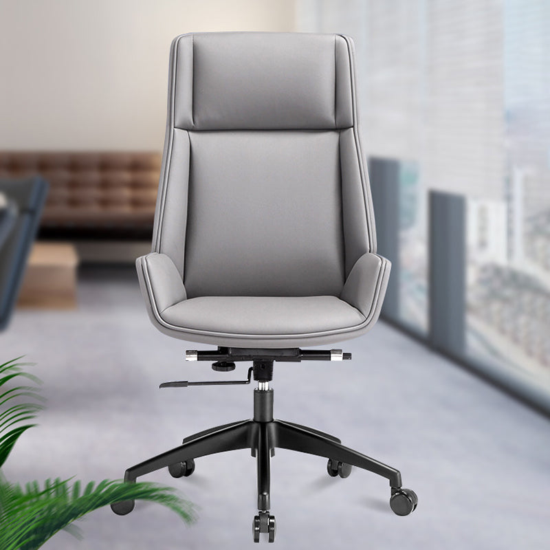 Contemporary Chair Adjustable Seat Height Pillow Included Gray Office Chair Clearhalo 'furn' 'furn_office_chair' 'Furniture' 'Office Chairs' 'Office Furniture' 'office_chair' 6028470