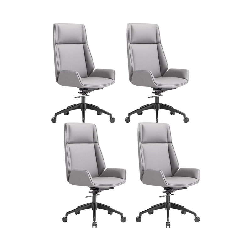 Contemporary Chair Adjustable Seat Height Pillow Included Gray Office Chair 4 Piece Set Clearhalo 'furn' 'furn_office_chair' 'Furniture' 'Office Chairs' 'Office Furniture' 'office_chair' 6028472