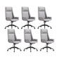 Contemporary Chair Adjustable Seat Height Pillow Included Gray Office Chair 6 Piece Set Clearhalo 'furn' 'furn_office_chair' 'Furniture' 'Office Chairs' 'Office Furniture' 'office_chair' 6028474