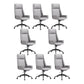 Contemporary Chair Adjustable Seat Height Pillow Included Gray Office Chair 8 Piece Set Clearhalo 'furn' 'furn_office_chair' 'Furniture' 'Office Chairs' 'Office Furniture' 'office_chair' 6028476