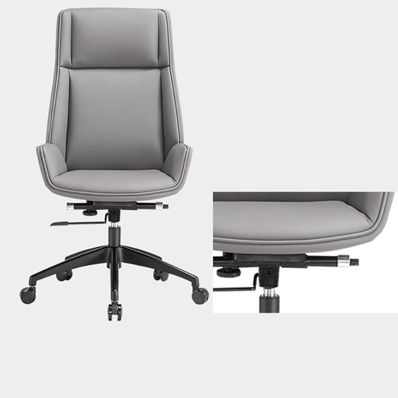 Contemporary Chair Adjustable Seat Height Pillow Included Gray Office Chair Clearhalo 'furn' 'furn_office_chair' 'Furniture' 'Office Chairs' 'Office Furniture' 'office_chair' 6028477
