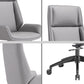 Contemporary Chair Adjustable Seat Height Pillow Included Gray Office Chair Clearhalo 'furn' 'furn_office_chair' 'Furniture' 'Office Chairs' 'Office Furniture' 'office_chair' 6028479