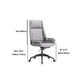 Contemporary Chair Adjustable Seat Height Pillow Included Gray Office Chair Clearhalo 'furn' 'furn_office_chair' 'Furniture' 'Office Chairs' 'Office Furniture' 'office_chair' 6028482