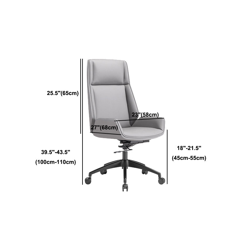 Contemporary Chair Adjustable Seat Height Pillow Included Gray Office Chair Clearhalo 'furn' 'furn_office_chair' 'Furniture' 'Office Chairs' 'Office Furniture' 'office_chair' 6028482