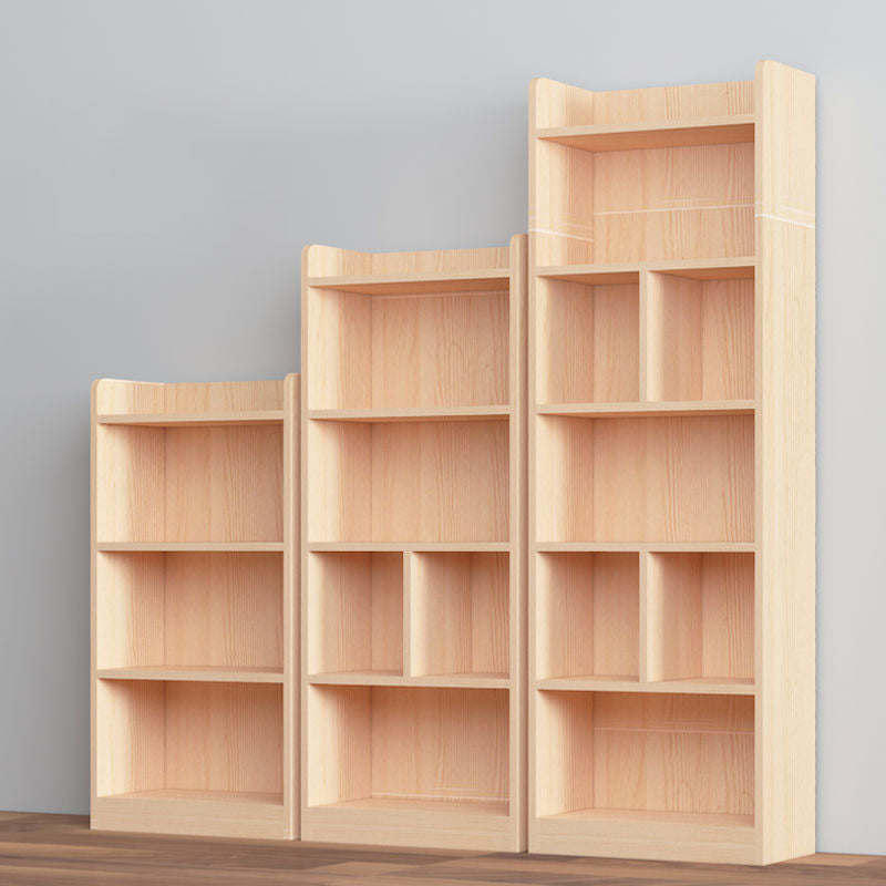Contemporary Wooden Vertical Book Shelf Closed Back Brown Shelf Bookcase for Study Room Clearhalo 'Bookcases' 'furn' 'furn_bookcases' 'Furniture' 'Office Furniture' 6028605