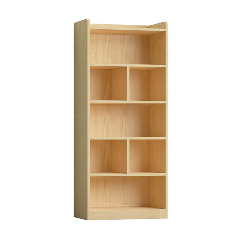 Contemporary Wooden Vertical Book Shelf Closed Back Brown Shelf Bookcase for Study Room 27.6"L x 11.8"W x 69.3"H Cabinet Not Included Clearhalo 'Bookcases' 'furn' 'furn_bookcases' 'Furniture' 'Office Furniture' 6028608