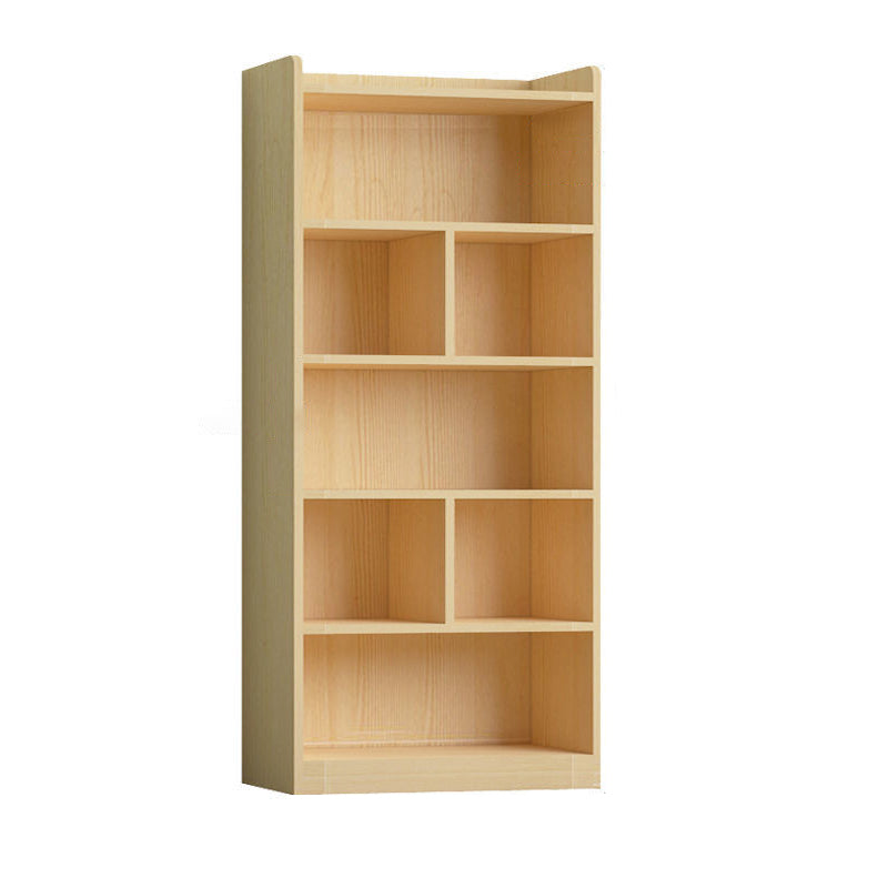 Contemporary Wooden Vertical Book Shelf Closed Back Brown Shelf Bookcase for Study Room 31.5"L x 11.8"W x 69.3"H Cabinet Not Included Clearhalo 'Bookcases' 'furn' 'furn_bookcases' 'Furniture' 'Office Furniture' 6028610