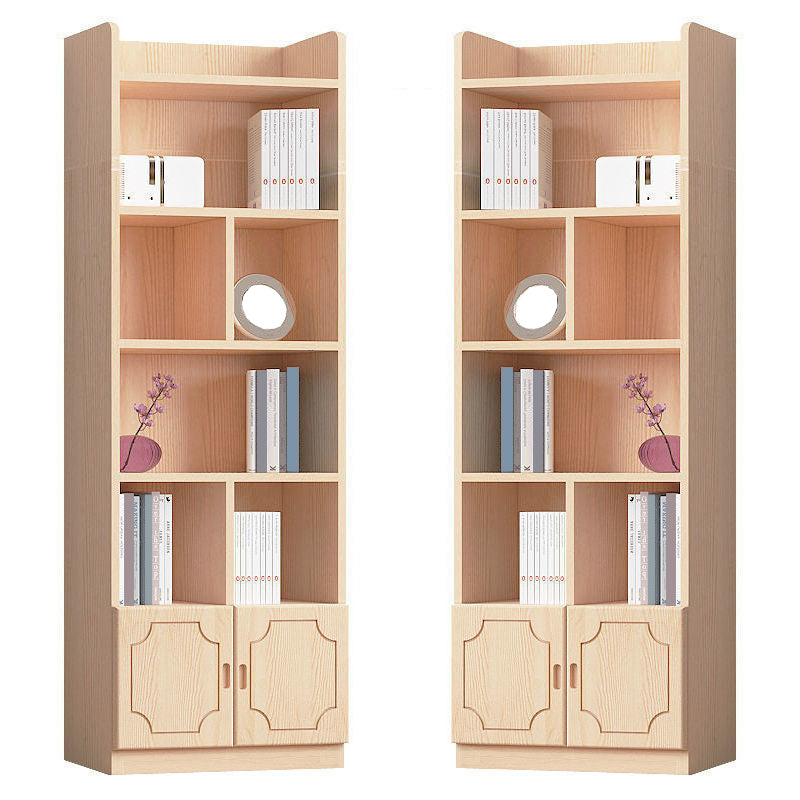 Contemporary Wooden Vertical Book Shelf Closed Back Brown Shelf Bookcase for Study Room Clearhalo 'Bookcases' 'furn' 'furn_bookcases' 'Furniture' 'Office Furniture' 6028613
