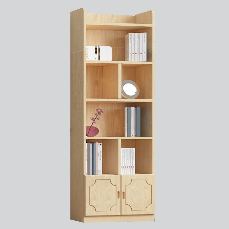 Contemporary Wooden Vertical Book Shelf Closed Back Brown Shelf Bookcase for Study Room 27.6"L x 9.4"W x 69.3"H 2 Clearhalo 'Bookcases' 'furn' 'furn_bookcases' 'Furniture' 'Office Furniture' 6028624