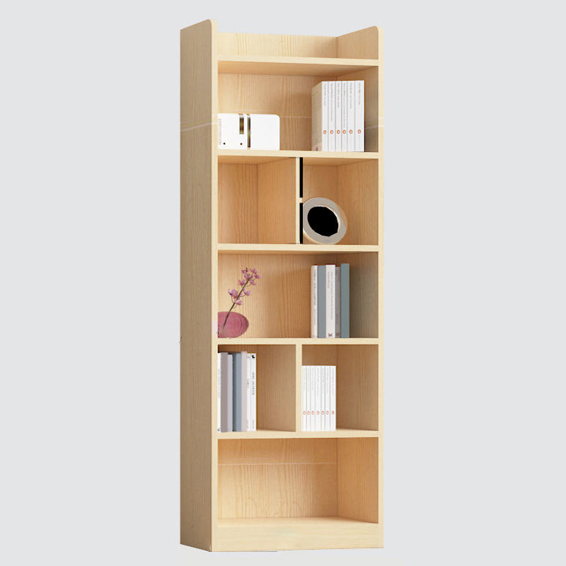 Contemporary Wooden Vertical Book Shelf Closed Back Brown Shelf Bookcase for Study Room 27.6"L x 9.4"W x 69.3"H Cabinet Not Included Clearhalo 'Bookcases' 'furn' 'furn_bookcases' 'Furniture' 'Office Furniture' 6028629