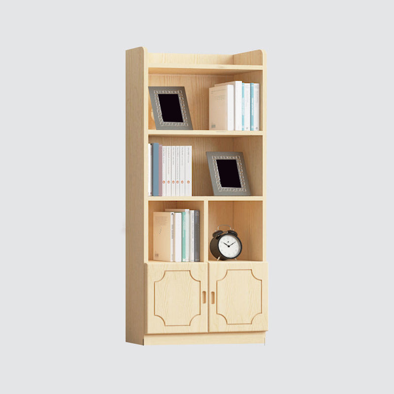 Contemporary Wooden Vertical Book Shelf Closed Back Brown Shelf Bookcase for Study Room 31.5"L x 9.4"W x 57.1"H 2 Clearhalo 'Bookcases' 'furn' 'furn_bookcases' 'Furniture' 'Office Furniture' 6028633