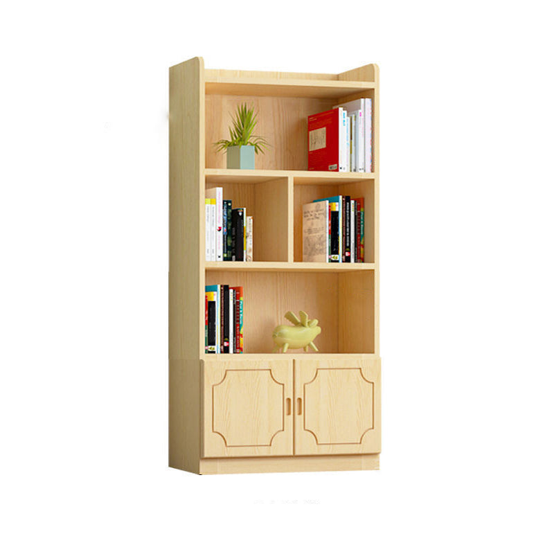 Contemporary Wooden Vertical Book Shelf Closed Back Brown Shelf Bookcase for Study Room 23.6"L x 11.8"W x 57.1"H 2 Clearhalo 'Bookcases' 'furn' 'furn_bookcases' 'Furniture' 'Office Furniture' 6028637