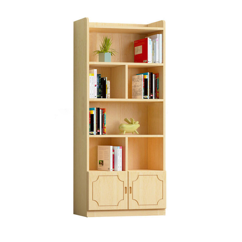Contemporary Wooden Vertical Book Shelf Closed Back Brown Shelf Bookcase for Study Room 27.6"L x 11.8"W x 69.3"H 2 Clearhalo 'Bookcases' 'furn' 'furn_bookcases' 'Furniture' 'Office Furniture' 6028641