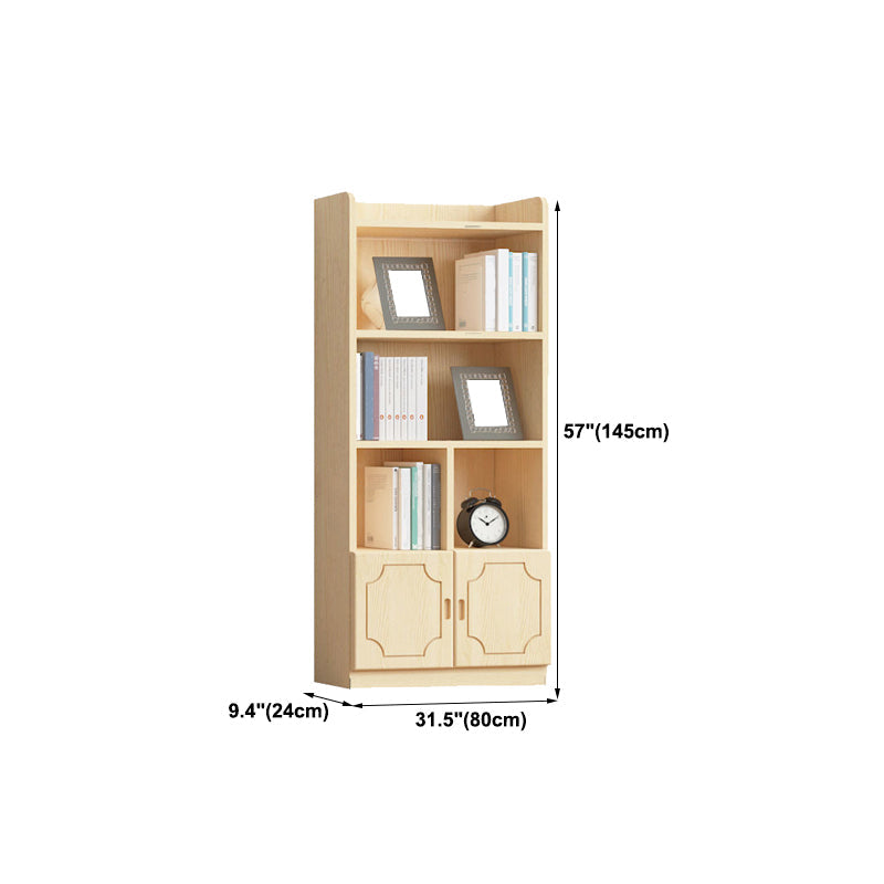 Contemporary Wooden Vertical Book Shelf Closed Back Brown Shelf Bookcase for Study Room Clearhalo 'Bookcases' 'furn' 'furn_bookcases' 'Furniture' 'Office Furniture' 6028657