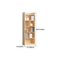 Contemporary Wooden Vertical Book Shelf Closed Back Brown Shelf Bookcase for Study Room Clearhalo 'Bookcases' 'furn' 'furn_bookcases' 'Furniture' 'Office Furniture' 6028658
