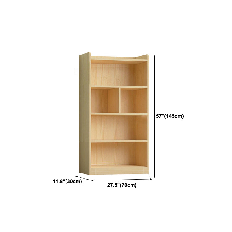 Contemporary Wooden Vertical Book Shelf Closed Back Brown Shelf Bookcase for Study Room Clearhalo 'Bookcases' 'furn' 'furn_bookcases' 'Furniture' 'Office Furniture' 6028666