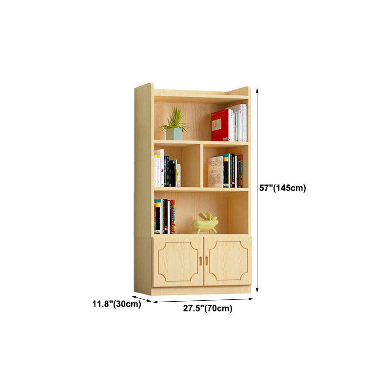 Contemporary Wooden Vertical Book Shelf Closed Back Brown Shelf Bookcase for Study Room Clearhalo 'Bookcases' 'furn' 'furn_bookcases' 'Furniture' 'Office Furniture' 6028667