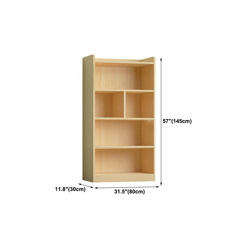 Contemporary Wooden Vertical Book Shelf Closed Back Brown Shelf Bookcase for Study Room Clearhalo 'Bookcases' 'furn' 'furn_bookcases' 'Furniture' 'Office Furniture' 6028668
