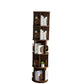 Corner Wood Bookshelf Modern Vertical Bookcase for Living Room