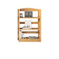 Rubber Wood Modern Bookcase Open Shelf Rectangular Bookcase for Study 11"W