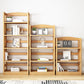 Rubber Wood Modern Bookcase Open Shelf Rectangular Bookcase for Study 11"W