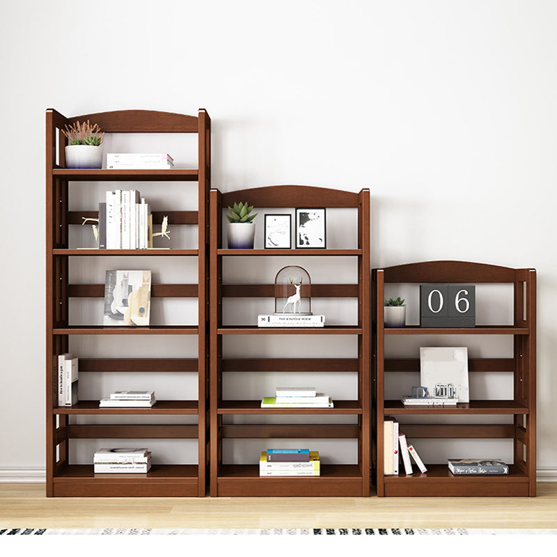Rubber Wood Modern Bookcase Open Shelf Rectangular Bookcase for Study 11"W