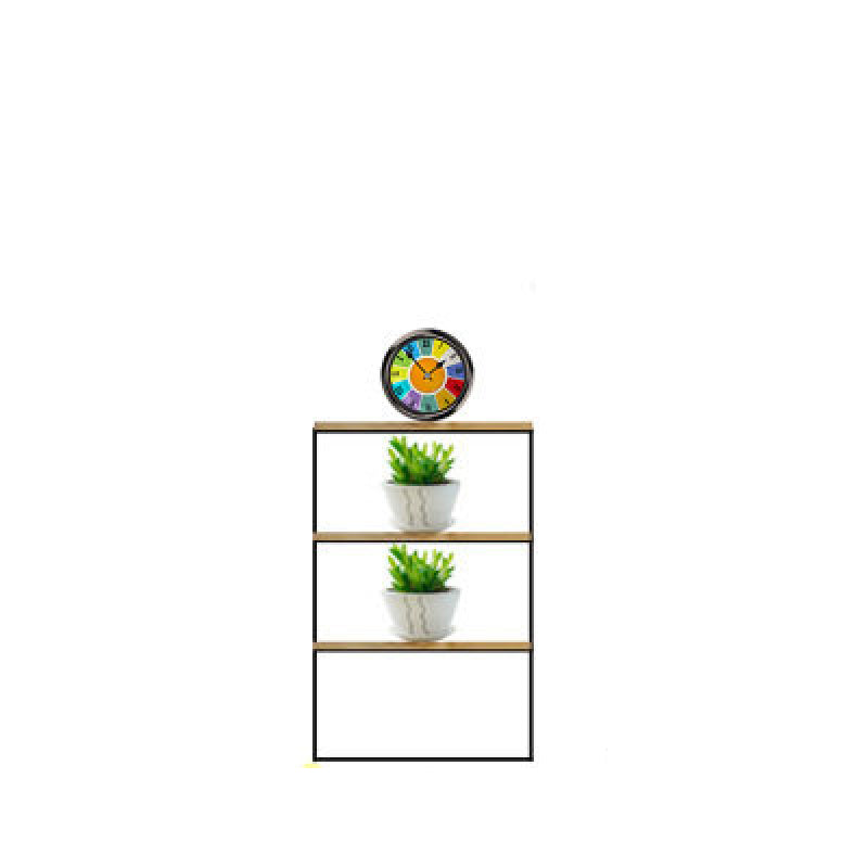 Modern Solid Wood Bookshelf Metal Etagere Bookshelf Open Back 9.8" W 13.8"L x 13.8"W x 41.3"H Clearhalo 'Bookcases' 'furn' 'furn_bookcases' 'Furniture' 'Office Furniture' 6028807
