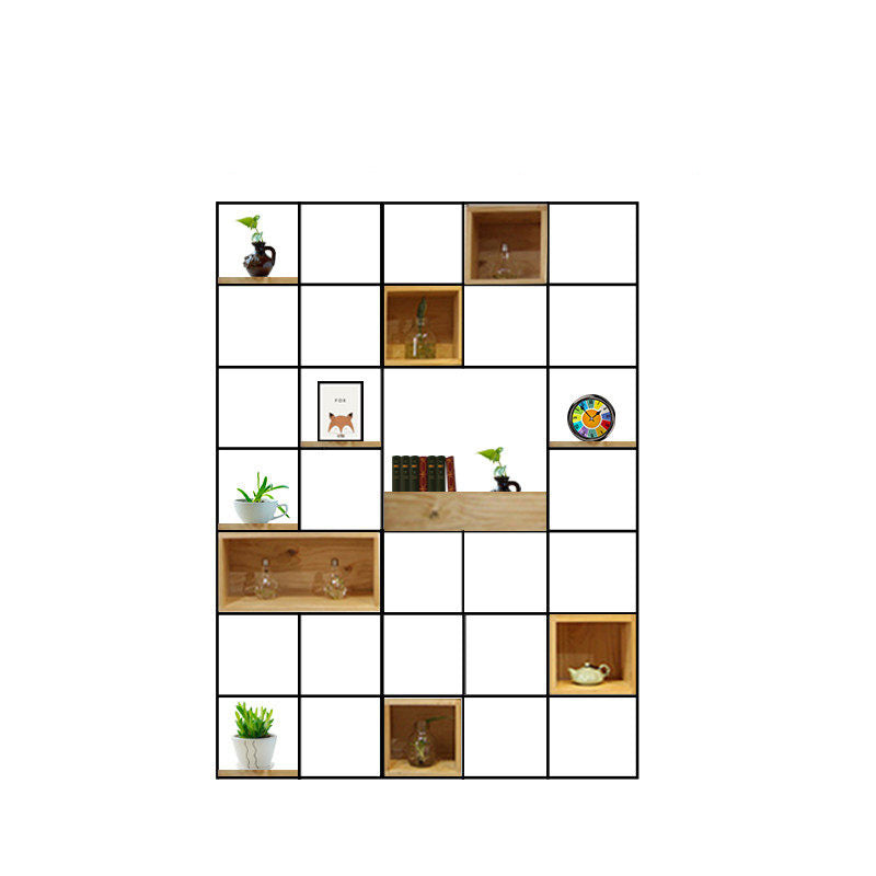 Moderno libreria in legno massiccio metallo etagere libreria aperta 9,8 "w