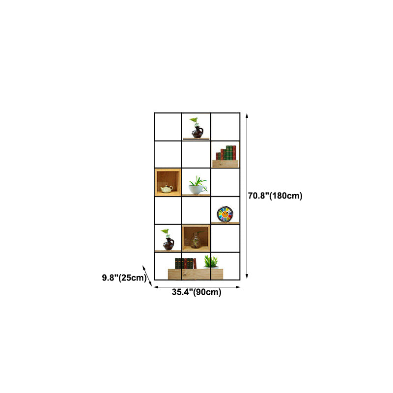Modern Solid Wood Bookshelf Metal Etagere Bookshelf Open Back 9.8" W Clearhalo 'Bookcases' 'furn' 'furn_bookcases' 'Furniture' 'Office Furniture' 6028819