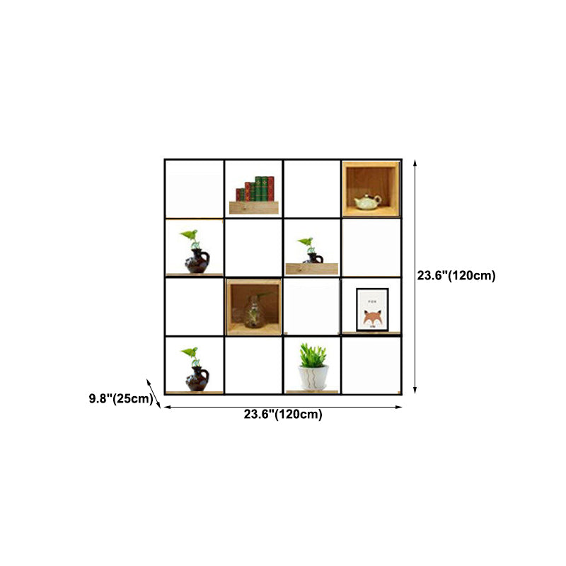 Moderno libreria in legno massiccio metallo etagere libreria aperta 9,8 "w