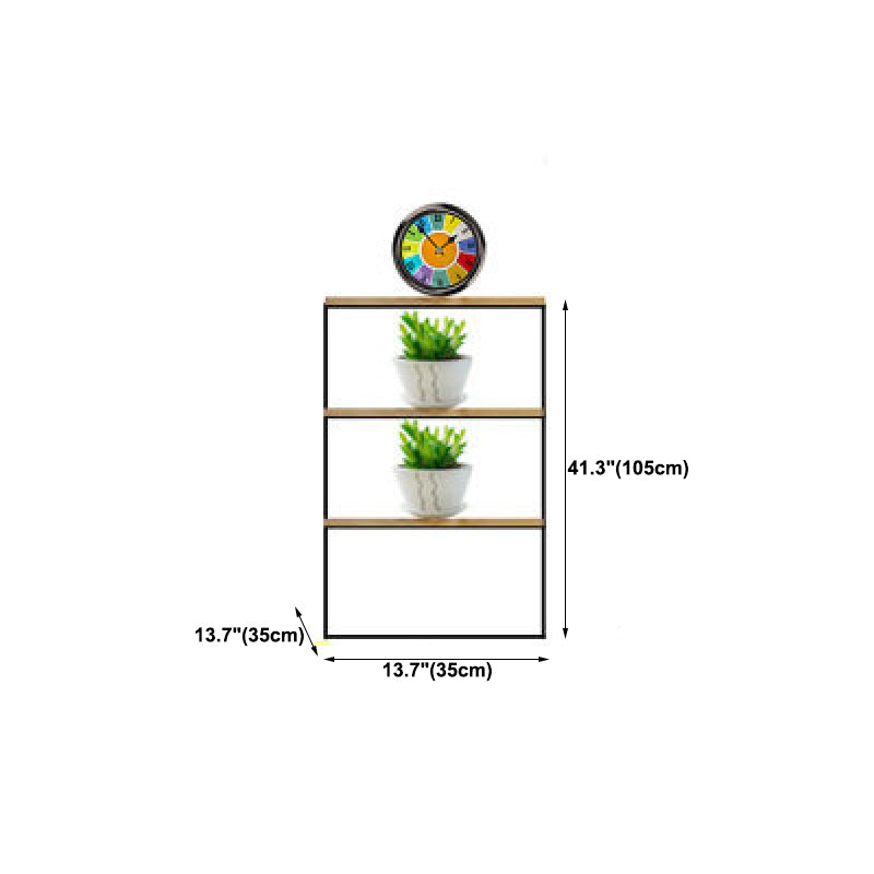 Modern Solid Wood Bookshelf Metal Etagere Bookshelf Open Back 9.8" W Clearhalo 'Bookcases' 'furn' 'furn_bookcases' 'Furniture' 'Office Furniture' 6028826