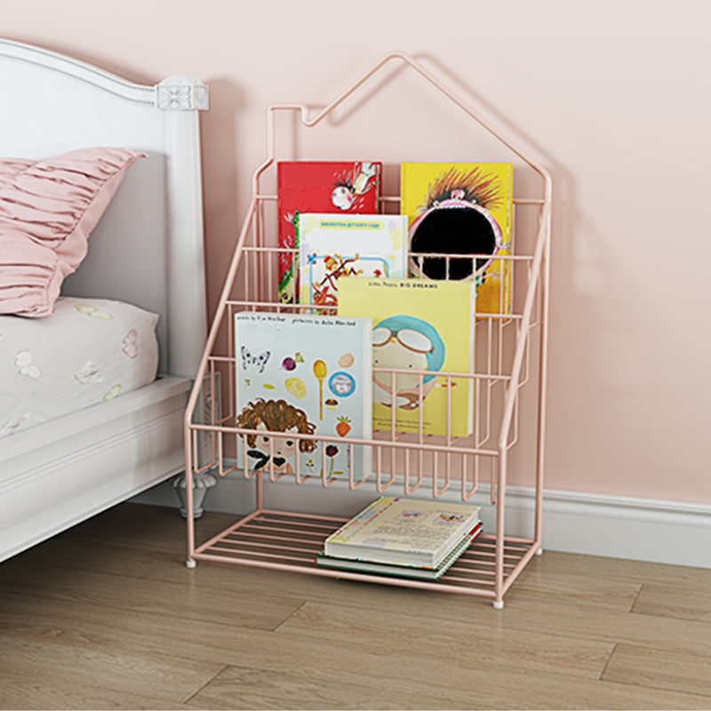 Modern Metal Bookshelf Etagere Open Shelf Bookcase in Black/White/Blue/Green/Pink