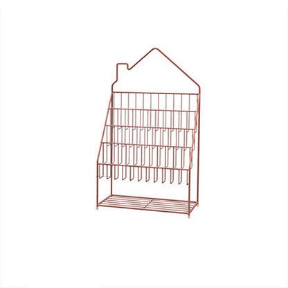 Modern Metal Bookshelf Etagere Open Shelf Bookcase in Black/White/Blue/Green/Pink