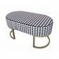 15" W Glam Seating Bench Upholstered Cushioned Entryway Bench Houndstooth pattern Clearhalo 'Benches' 'Chairs & Seating' 'furn' 'furn_benches' 'Furniture' 'Living Room Furniture' 6028900