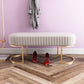 15" W Glam Seating Bench Upholstered Cushioned Entryway Bench Clearhalo 'Benches' 'Chairs & Seating' 'furn' 'furn_benches' 'Furniture' 'Living Room Furniture' 6028904