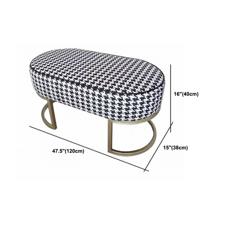 15" W Glam Seating Bench Upholstered Cushioned Entryway Bench Clearhalo 'Benches' 'Chairs & Seating' 'furn' 'furn_benches' 'Furniture' 'Living Room Furniture' 6028910