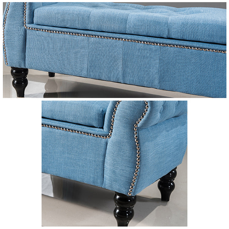 Upholstered Rectangle Entryway Bench Cushioned Seating Bench with Legs Clearhalo 'Benches' 'Chairs & Seating' 'furn' 'furn_benches' 'Furniture' 'Living Room Furniture' 6028948