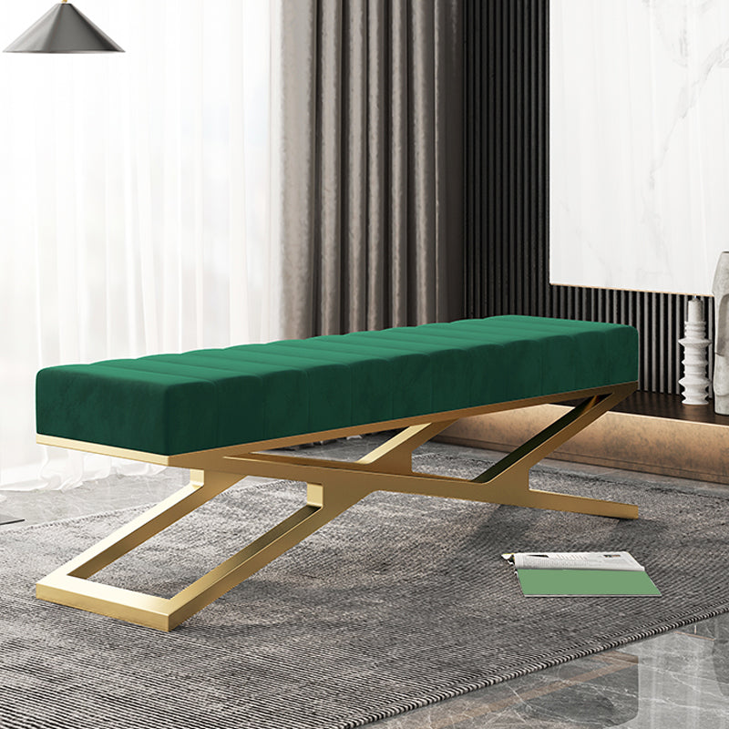 Glam Solid Color Seating Bench Upholstered Entryway and Bedroom Bench with Cushioned Clearhalo 'Benches' 'Chairs & Seating' 'furn' 'furn_benches' 'Furniture' 'Living Room Furniture' 6028960