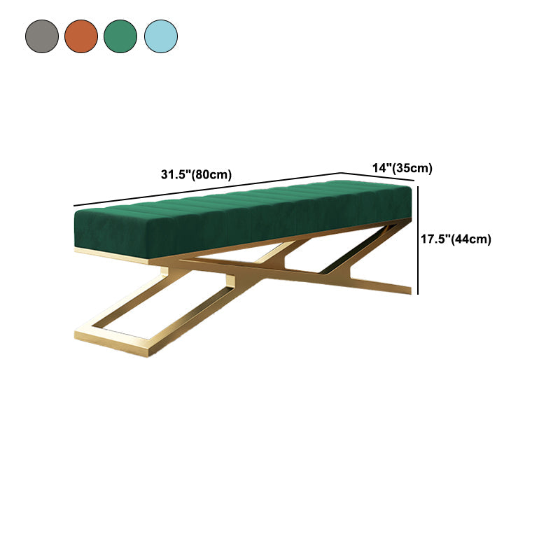 Glam Solid Color Seating Bench Upholstered Entryway and Bedroom Bench with Cushioned Clearhalo 'Benches' 'Chairs & Seating' 'furn' 'furn_benches' 'Furniture' 'Living Room Furniture' 6028964