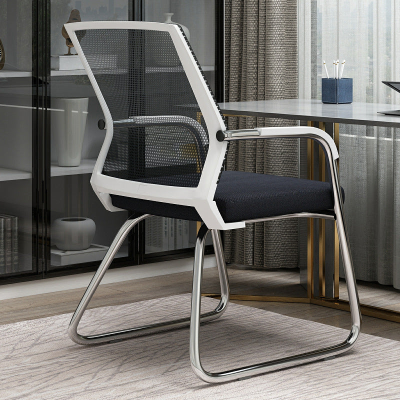 CorLiving Workspace Modern Office Chair Black Mid-Back Mesh Desk Chair Clearhalo 'furn' 'furn_office_chair' 'Furniture' 'Office Chairs' 'Office Furniture' 'office_chair' 6031599