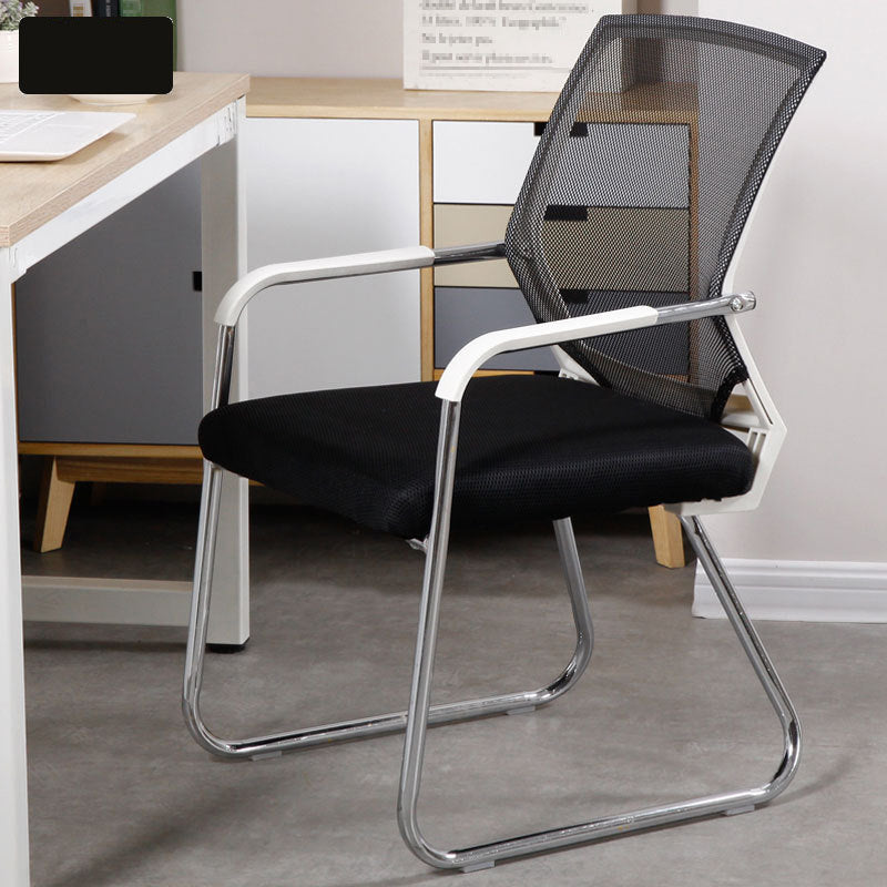 CorLiving Workspace Modern Office Chair Black Mid-Back Mesh Desk Chair 1 Piece White Clearhalo 'furn' 'furn_office_chair' 'Furniture' 'Office Chairs' 'Office Furniture' 'office_chair' 6031601