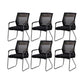 CorLiving Workspace Modern Office Chair Black Mid-Back Mesh Desk Chair 6 Piece Set Black Clearhalo 'furn' 'furn_office_chair' 'Furniture' 'Office Chairs' 'Office Furniture' 'office_chair' 6031603
