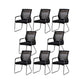 CorLiving Workspace Modern Office Chair Black Mid-Back Mesh Desk Chair 8 Piece Set Black Clearhalo 'furn' 'furn_office_chair' 'Furniture' 'Office Chairs' 'Office Furniture' 'office_chair' 6031605