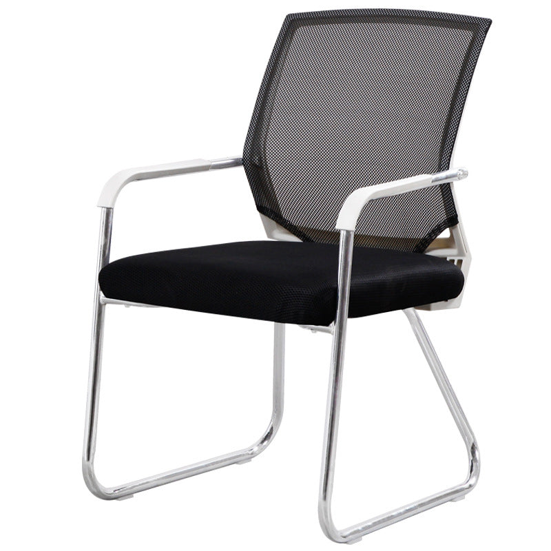 CorLiving Workspace Modern Office Chair Black Mid-Back Mesh Desk Chair Clearhalo 'furn' 'furn_office_chair' 'Furniture' 'Office Chairs' 'Office Furniture' 'office_chair' 6031608