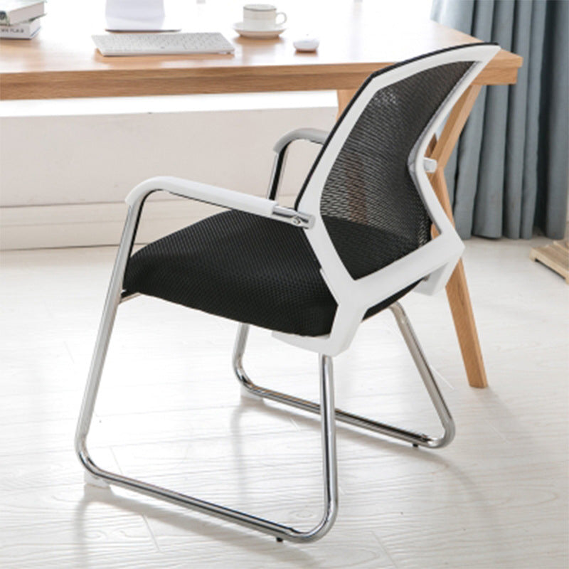 CorLiving Workspace Modern Office Chair Black Mid-Back Mesh Desk Chair Clearhalo 'furn' 'furn_office_chair' 'Furniture' 'Office Chairs' 'Office Furniture' 'office_chair' 6031615